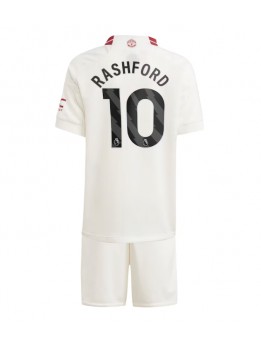 Billige Manchester United Marcus Rashford #10 Tredjedraktsett Barn 2023-24 Kortermet (+ Korte bukser)